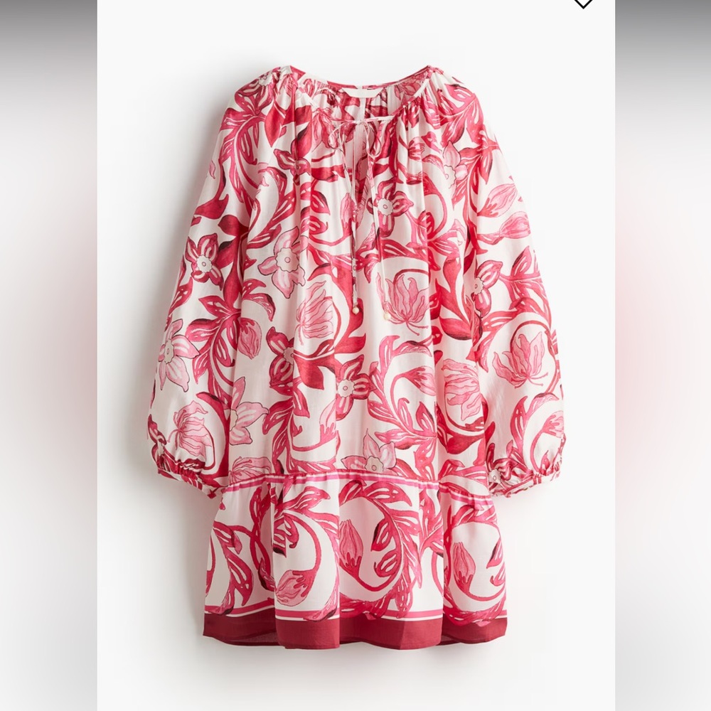 TIE-DETAIL DRESS PINK
